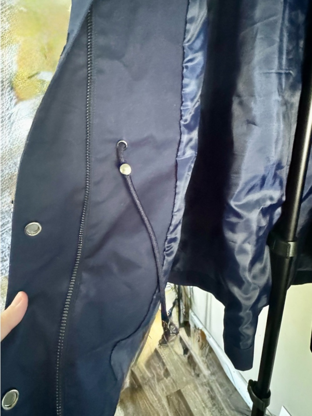 a new day Navy Drawstring-Waist Trench Jacket - Women - Picture 8 of 9
